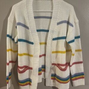 Striped Multicolor Women's‎ Cardigan